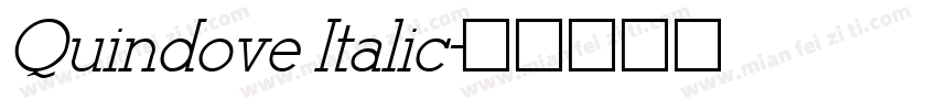 Quindove Italic字体转换